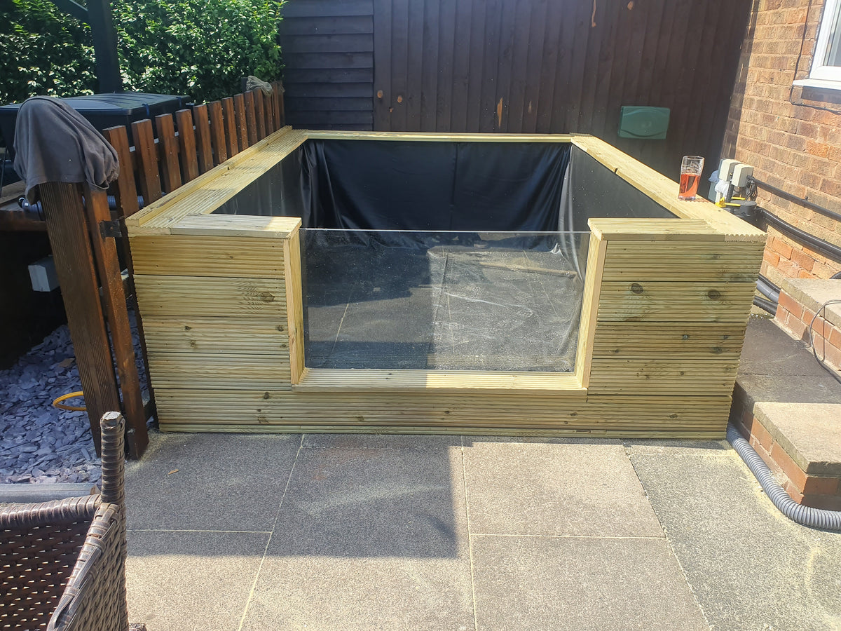 Deck pond 8ft x 6ft x 4ft with viewing window