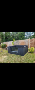 Grey pond 3m x 2.5m x 1m with viewing window