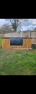 Cedar 8ft x 6ft x 3ft pond with viewing window,filtration system,cover & lights