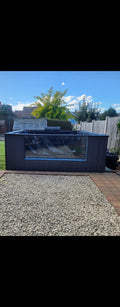 Grey pond 8ft x 8ft x 4ft with large viewing window